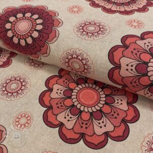 Dekoračná látka Linenlook Mandala flower - ľan metráž, lan metraz, jutovina metráž, látka na vankúše, latka na vankuse, latka na vankus, látky metráž eshop, viskóza metráž, latky metraz eshop, dekoračné látky metráž, dekoracna latka metraz, ľanové látky metráž, látky metráž lacné, lanova latka metraz, lanove latky metraz, latka eshop, režné plátno metráž, ľan metráž veľkoobchod, obrusovina metráž, látky metráž, dekoračná látka, metráž látky, metrazove latky