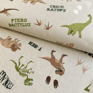 Dekoračná látka Linenlook DINOSAUR WILD ADVENTURE - ľan metráž, lan metraz, jutovina metráž, látka na vankúše, latka na vankuse, latka na vankus, látky metráž eshop, viskóza metráž, latky metraz eshop, dekoračné látky metráž, dekoracna latka metraz, ľanové látky metráž, látky metráž lacné, lanova latka metraz, lanove latky metraz, latka eshop, režné plátno metráž, ľan metráž veľkoobchod, obrusovina metráž, látky metráž, dekoračná látka, metráž látky, metrazove latky