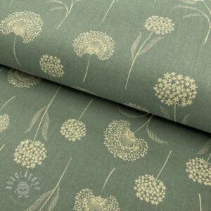 Dekoračná látka Linenlook Elegant dandelion soft green - ľan metráž, lan metraz, jutovina metráž, látka na vankúše, latka na vankuse, latka na vankus, látky metráž eshop, viskóza metráž, latky metraz eshop, dekoračné látky metráž, dekoracna latka metraz, ľanové látky metráž, látky metráž lacné, lanova latka metraz, lanove latky metraz, latka eshop, režné plátno metráž, ľan metráž veľkoobchod, obrusovina metráž, látky metráž, dekoračná látka, metráž látky, metrazove latky