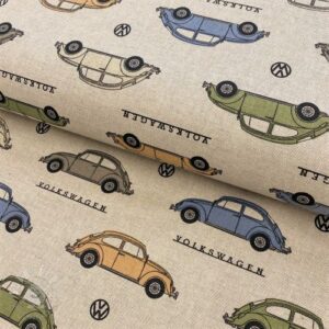 Dekoračná látka Linenlook Premium VW Beetle original - ľan metráž, lan metraz, jutovina metráž, látka na vankúše, latka na vankuse, latka na vankus, látky metráž eshop, viskóza metráž, latky metraz eshop, dekoračné látky metráž, dekoracna latka metraz, ľanové látky metráž, látky metráž lacné, lanova latka metraz, lanove latky metraz, latka eshop, režné plátno metráž, ľan metráž veľkoobchod, obrusovina metráž, látky metráž, dekoračná látka, metráž látky, metrazove latky